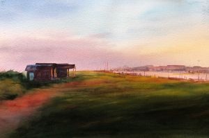 Walberswick Huts, Early Morning