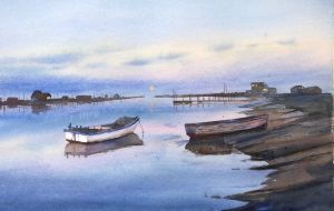 Sunrise on Walberswick Harbour